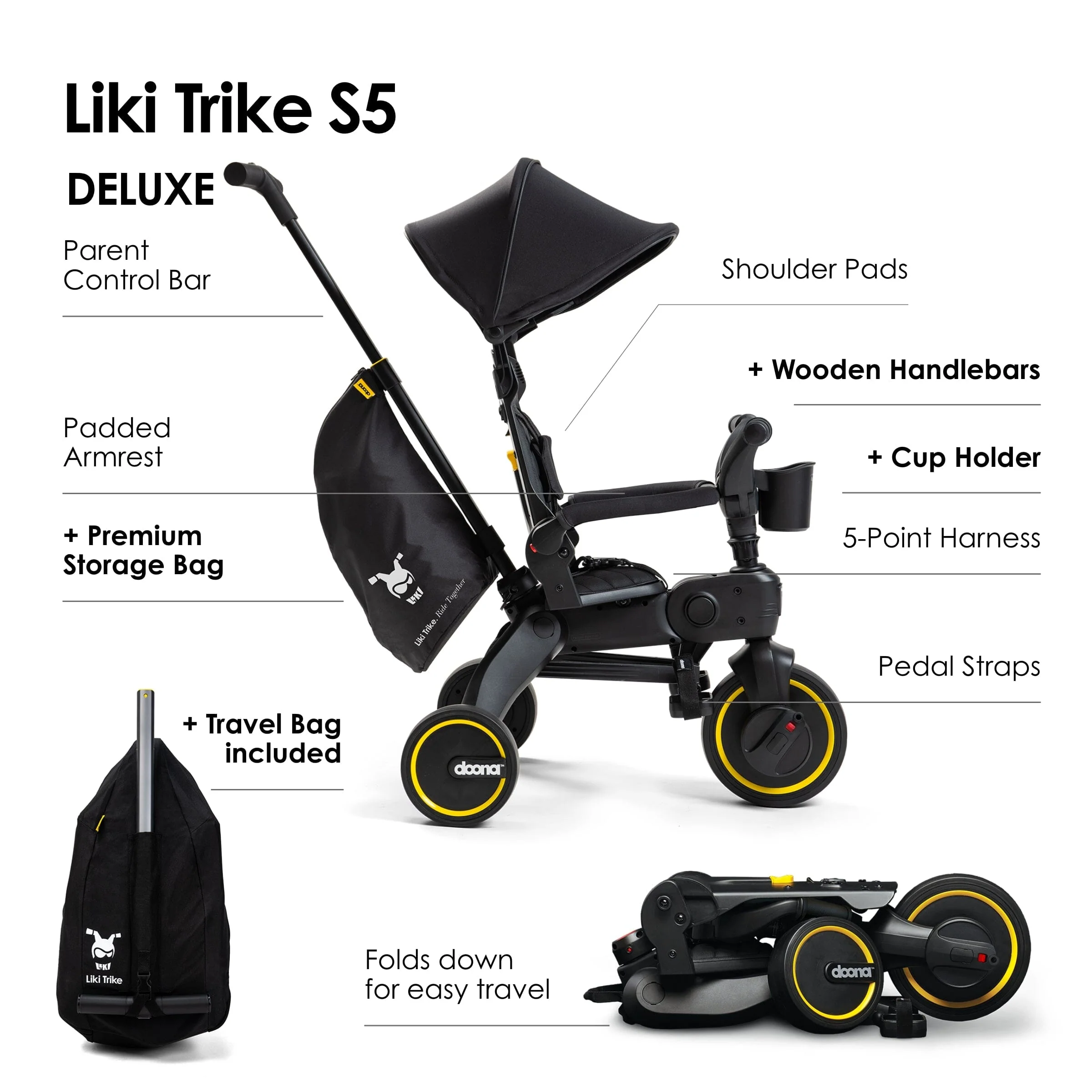 Doona™ Liki Trike S5 - Limited Edition - Midnight - Image 8