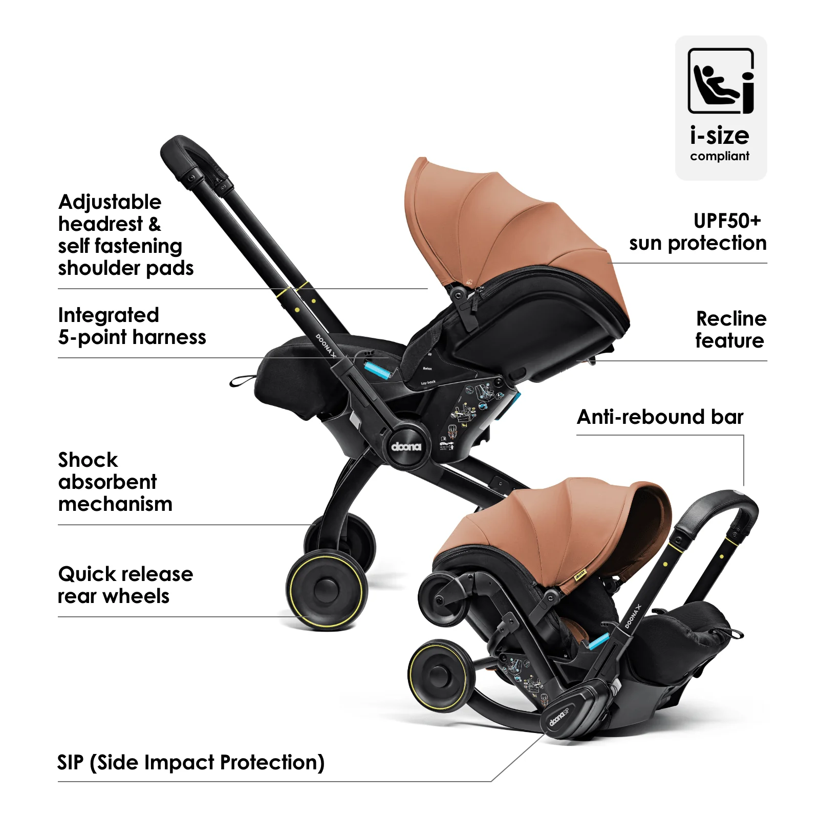 Doona X Car Seat & Stroller - Terracotta - Image 4